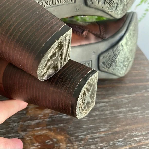 PIKOLINOS Verona Leather Zip Block Heel Boots W5C-8576 Women 41 US 10.5-11 Brown - Picture 10 of 15